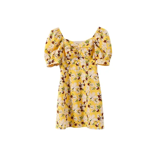 YUMOMO STAR Платье Женское Летнее Желтое