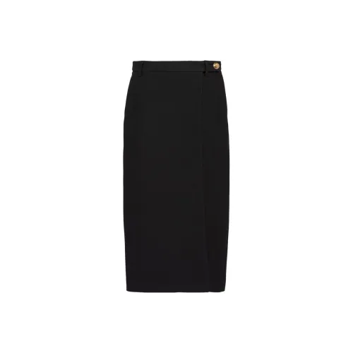 PRADA SS23 Повседневный Длинный Юбка Женские Черный