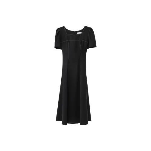 Fstudio Black Женские Короткие Платья с Рукавами
