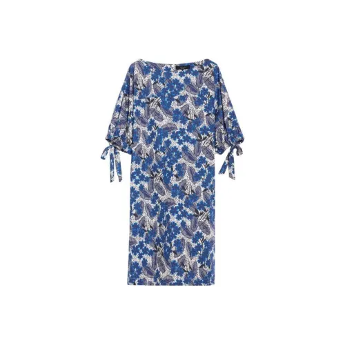 WEEKEND MaxMara Blue Женские Короткие Платья с Рукавами
