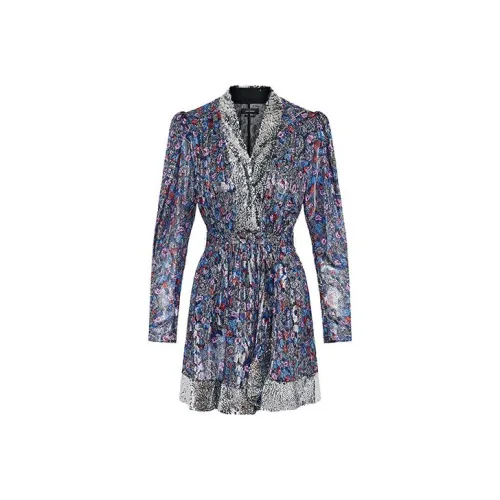 ISABEL MARANT Длинное платье с длинными рукавами женское