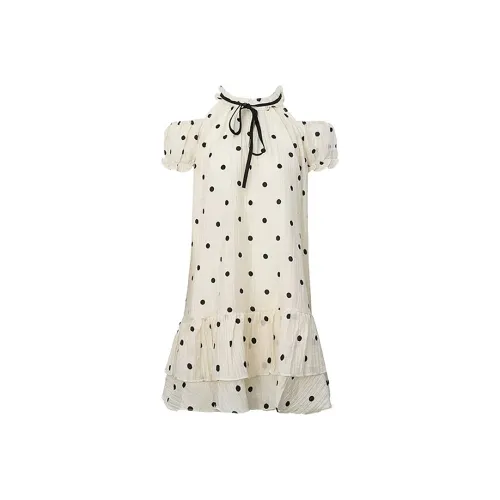 Incolore Короткий рукав платье женское в горошек