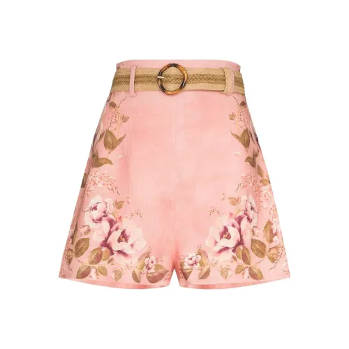 Zimmermann Повседневные шорты Женские Розовые