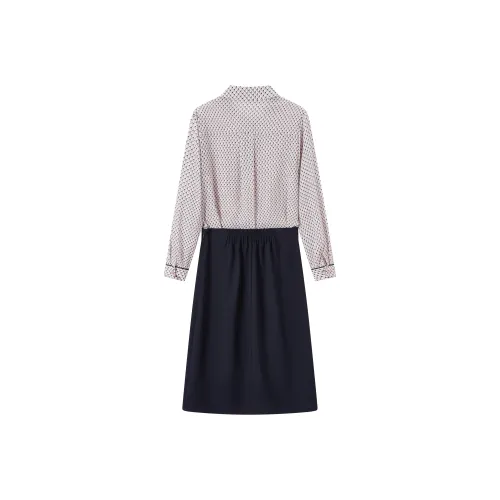 FINITY Длинный рукав Платье Женское Розовое с принтом