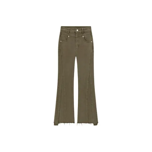 CHUU Армейский зеленый Женские джинсы