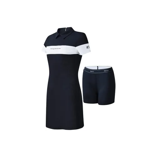 FILA ATHLETICS Приливно-голубой Женские Платья с Коротким Рукавом