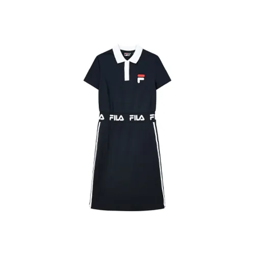 FILA Легендарный синий Женские Платья с коротким рукавом