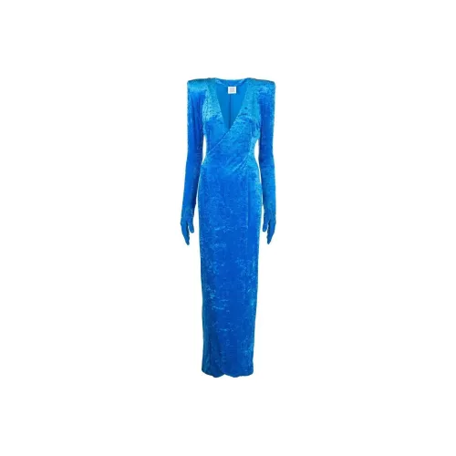 Vetements Blue Женские Длинные Рукава Платья