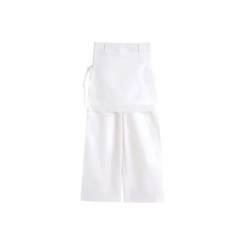 PZGE Повседневные брюки Женские Белые