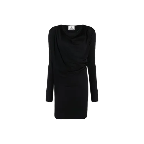 Vivienne Westwood Black Женские Длинные Рукава Платья