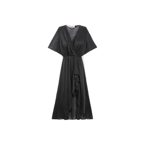 THE KOOPLES Черное Женское Короткое Платье с Рукавами