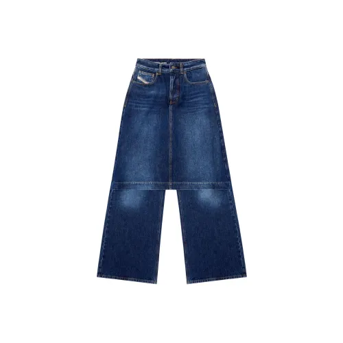 DIESEL Женские джинсы темно-синего цвета