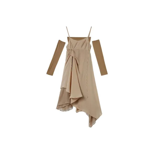 YITOUAGUA Молочно-чайный Бежевый Женские Слиплатья