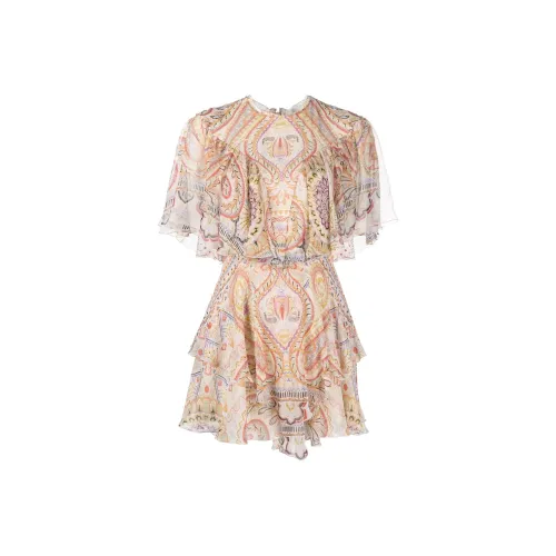 ETRO Многоцветные Женские Короткие Платья с Рукавами