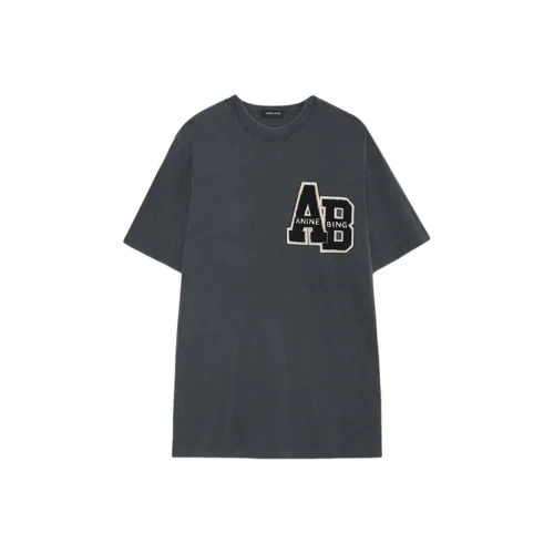 Anine Bing Короткий рукав Платье Женское Выстиранное Черное