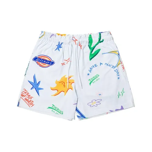 Dickies Повседневные шорты Женские Белые Граффити Полный принт
