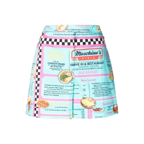 MOSCHINO Синие Женские Повседневные Шорты