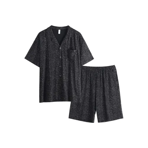 XUANJING 73840 Элегантный Черный Мужской Пижамный Комплект