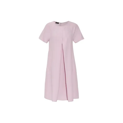 EMPORIO ARMANI SS25 Короткий рукав Платье Женское Розовый Фиолетовый