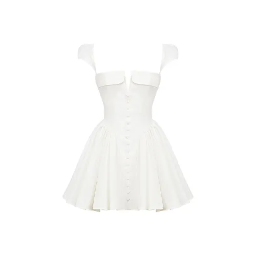 HOUSE OF CB FLORENCE Короткий рукав Платье Женское SNOWDROP Черный Козий кашемир