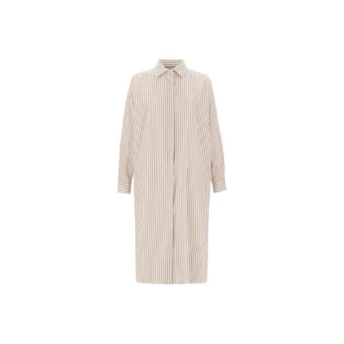 WEEKEND MaxMara Песочный Женские Длинные Платья с Рукавами