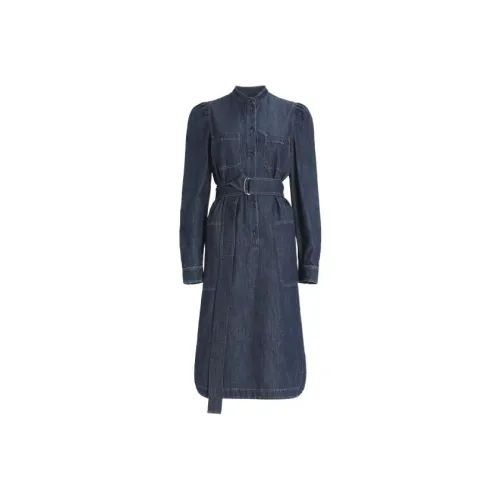 WEEKEND MaxMara Синий Женские Длинные Платья с Рукавами