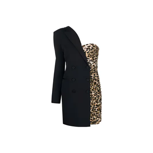 MOSCHINO Черное Женское Длинное Платье с Рукавами