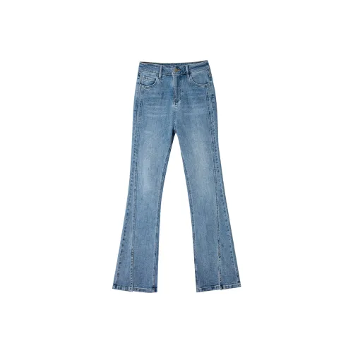 C+IMPRESS Джинсы Женские Бирюзовый Городской Синий