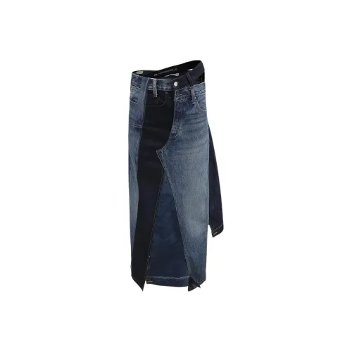 CPLUS SERIES x Levi's Remade SS24 Деним Длинная Юбка Женская Темно-синий