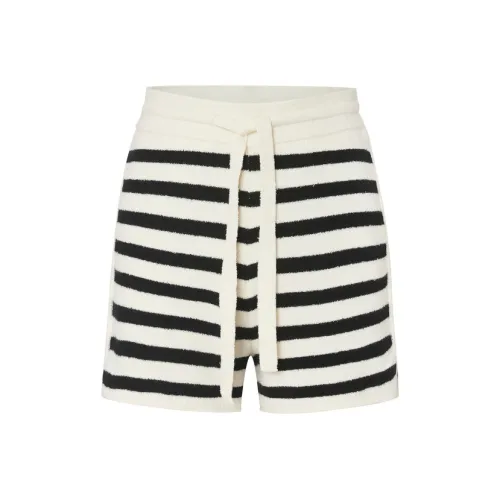 MO&CO Черно-белые полосы Женские Повседневные шорты