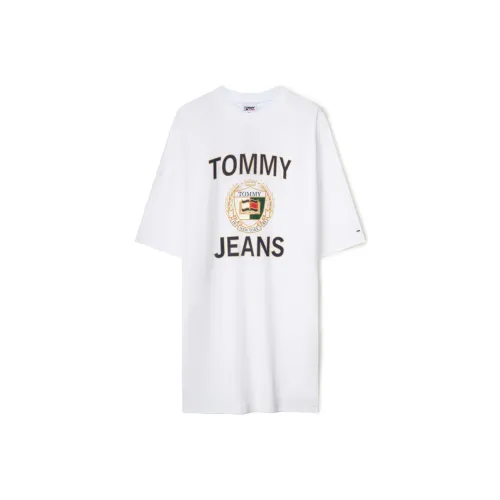 Tommy Hilfiger Белое Женское Короткое Платье с Рукавами