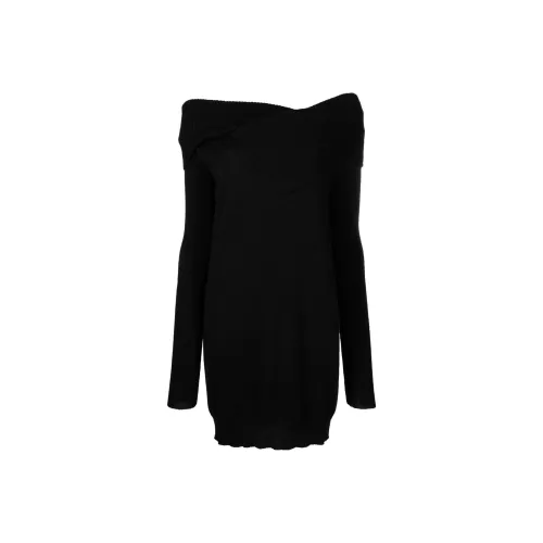 PINKO Длинное платье с длинными рукавами женское черное