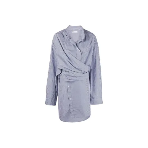 BALENCIAGA Blue Женские Длинные Платья с Рукавами