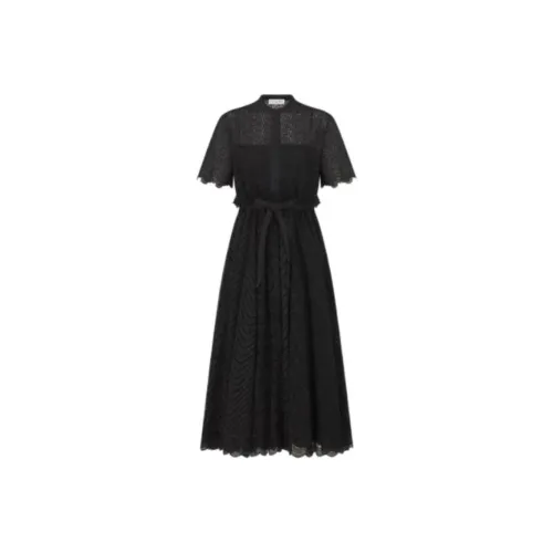DIOR Black Женские Короткие Платья с Рукавами