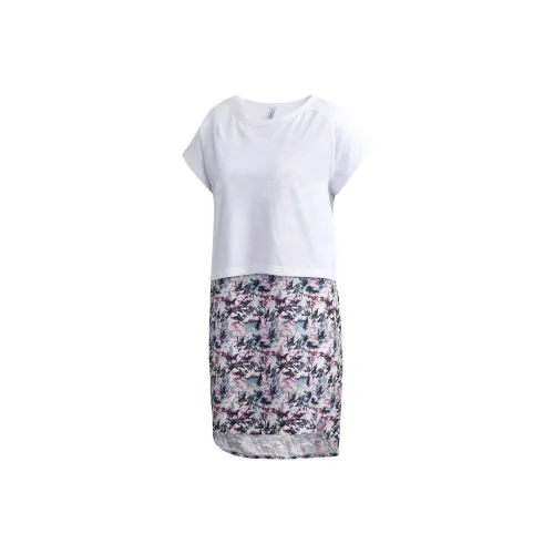 Adidas Короткий рукав Платье Женское Многоцветное