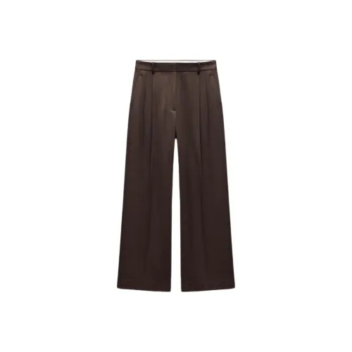 ZARA Valentine's Day Collection Коричневые Женские Повседневные Брюки