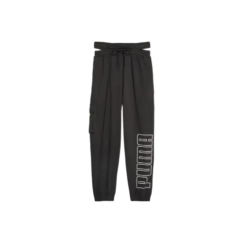 PUMA FIT MOVE Женские OVERSIZED Тренировки Jogger Вязаные Тренировочные брюки Женские Черный