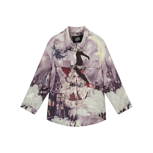 ELF SACK Новый китайский стиль Волшебная ведьма Фиолетовый Женские объемные куртки (пуховики)