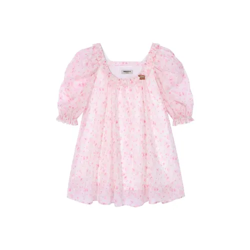 INEED I.T Sweet Dreamland Series Светло-розовый Женские Короткие Платья с Рукавами