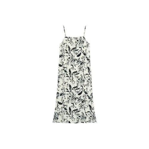 DIALOGUE Черный с белым Цветочный Женские Слиплатья