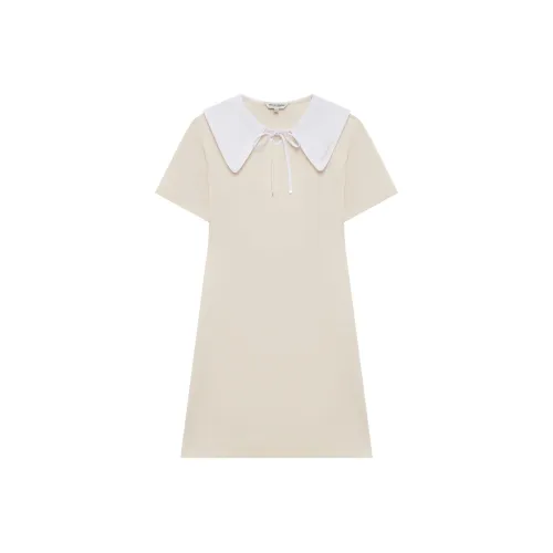 Teenie Weenie Короткий рукав Платье Женское Айвори