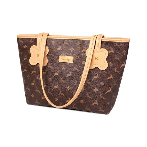 AOKANG PVC Тоут Сумка Сумка для покупок Сумка на плечо Стандартная Женская Белая Кофейная Черная Синяя