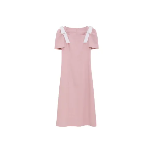 Fstudio Премиум LOOK Маленький Квадратный воротник Бант Принцесса Короткий рукав Платье Женское