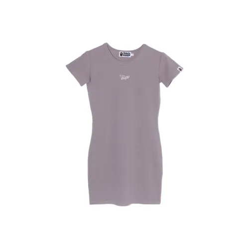 A BATHING APE Женские Платья с Коротким Рукавом