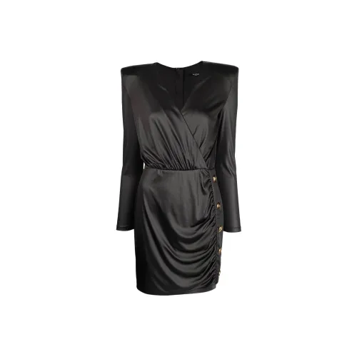 BALMAIN SS22 Длинное платье с длинными рукавами женское