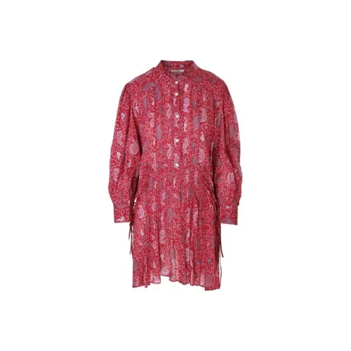 ISABEL MARANT Red Женские Длинные Платья с Рукавами