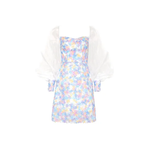 CHICCO MAO Фиолетовый Женские Длинные Платья с Рукавами