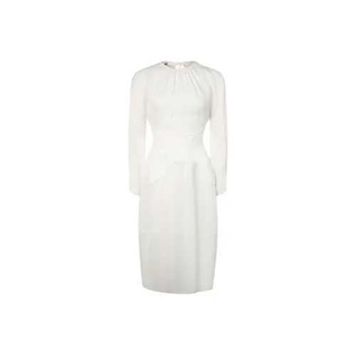 STELLA MCCARTNEY Белое Женское Длинное Платье с Рукавами