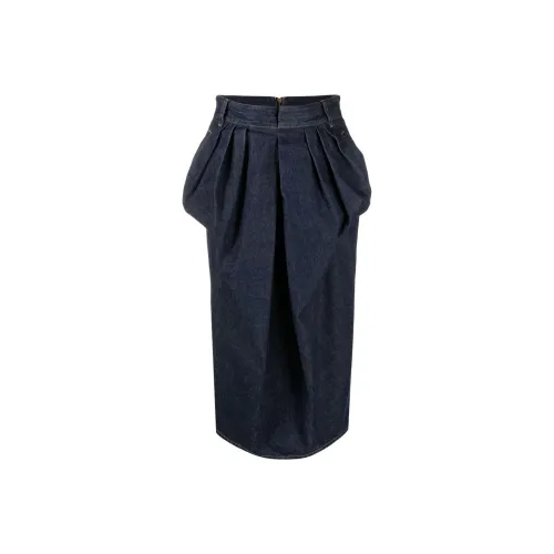Maison Margiela Индиго Женские Джинсовые Длинные Юбки