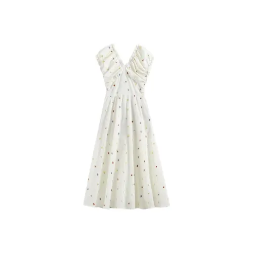 Vine Color Короткий рукав Платье Женское